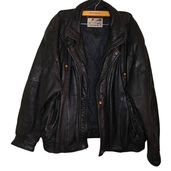 Property Vintage Leather Bomber Jacket Coat - Picture 1 of 13